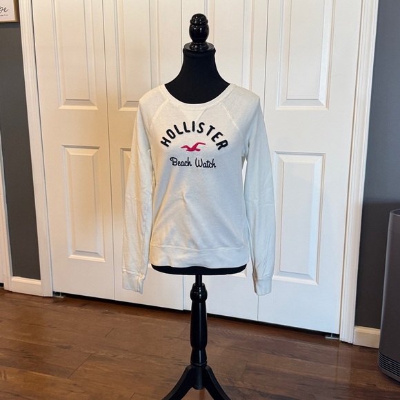 Hollister White Beach Watch Sweatshirt Size Small - Picture 10 of 11
